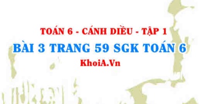 Bài 3 trang 59 SGK Toán 6 tập 1 Cánh Diều